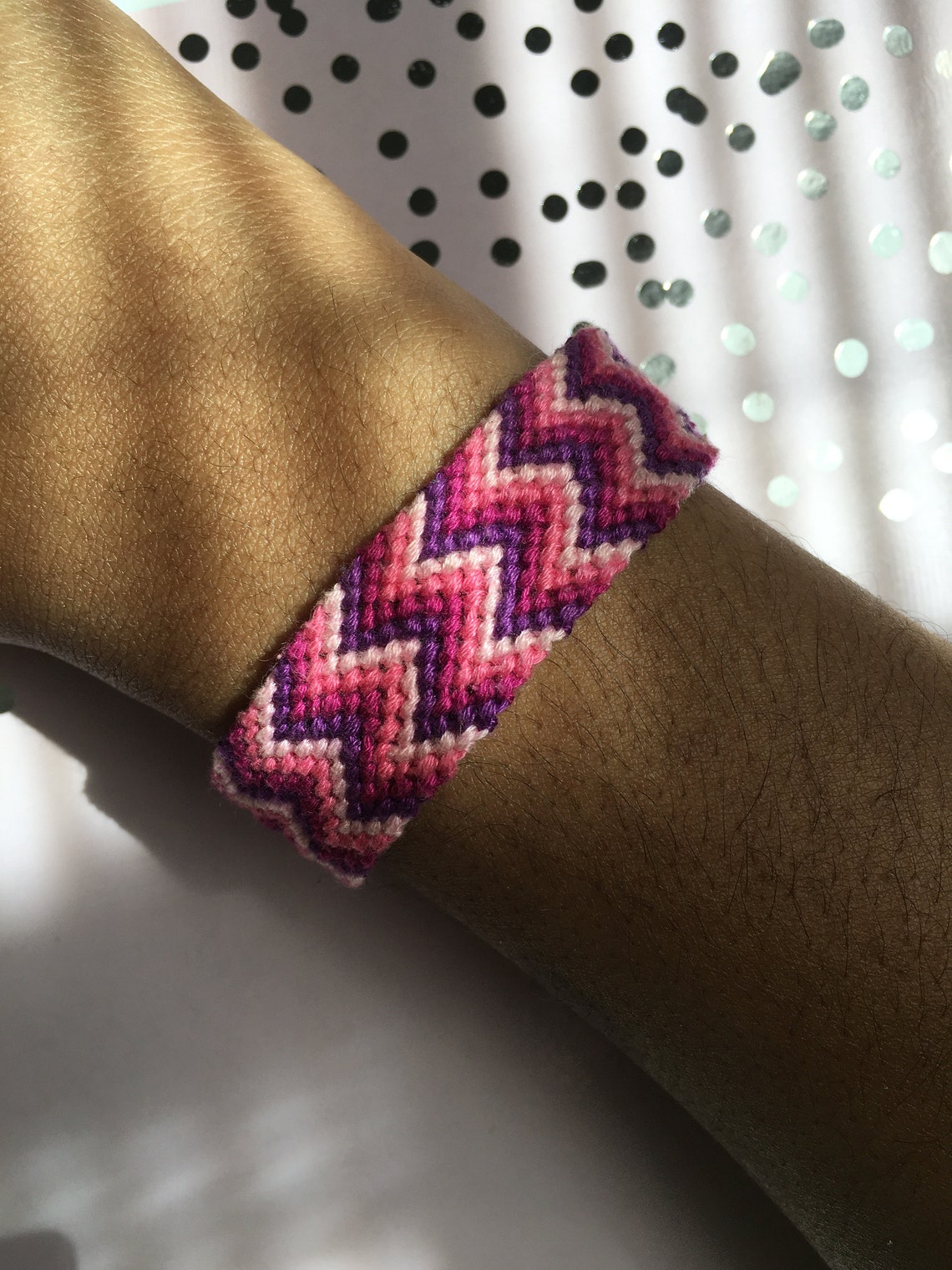 Double Chevron Styled Handwoven Friendship Bracelet Etsy