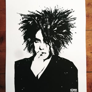 ROBERT SMITH (The Cure) Hand Pulled, Signed and Numbered Screenprint.