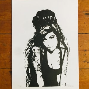 AMY WINEHOUSE (VERSION 2) Limited Edition, Hand Pulled, Signed and Numbered Screenprint.