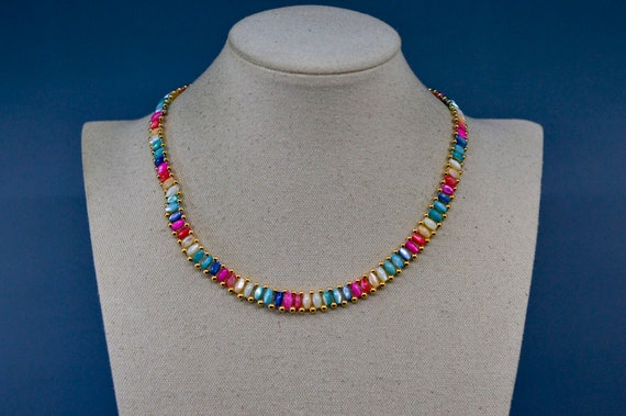 Multi color beads, womens necklace - image 5
