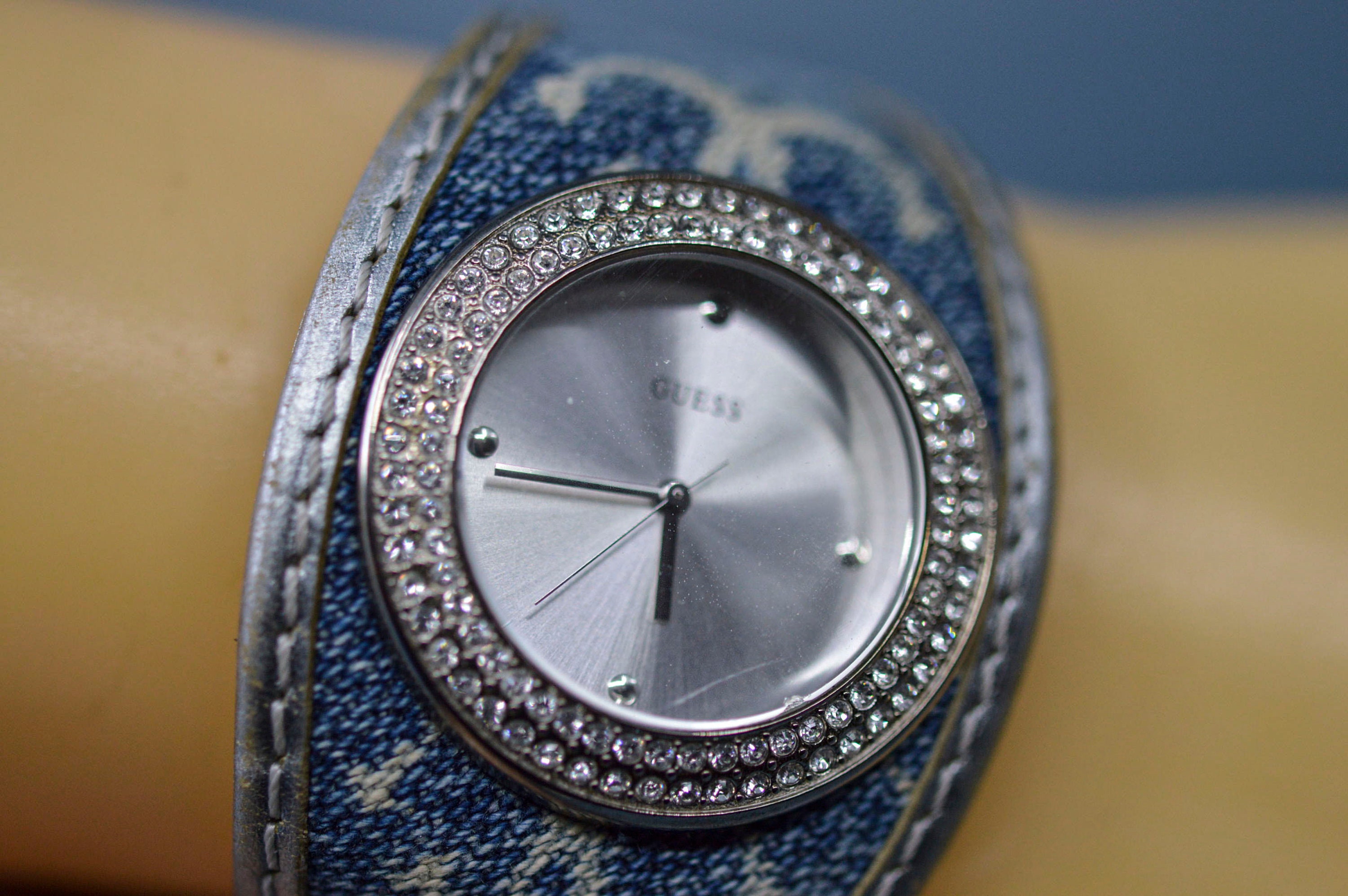 Guess watch silver crystal sale