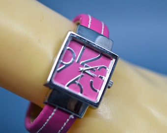 Pink tone, womens, fashion, cuff watch