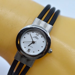 Silver and black tone, womens, watch