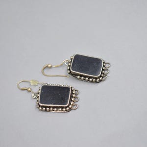 Silver and black tone , women&#39;s pair earrings