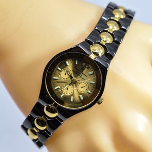 Bronze and gold tone , womens fashion wrist watch