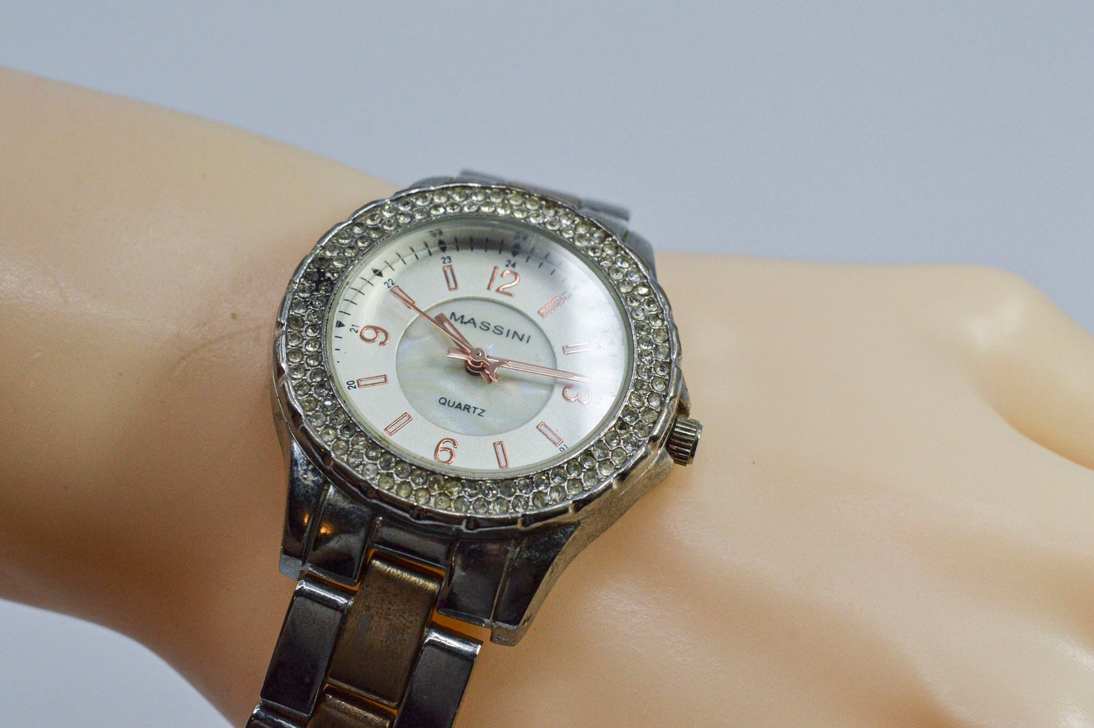 Massini Two Tone With Mop Dial and Crystals Womens Wrist Watch - Etsy