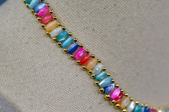 Multi color beads, womens necklace - image 2