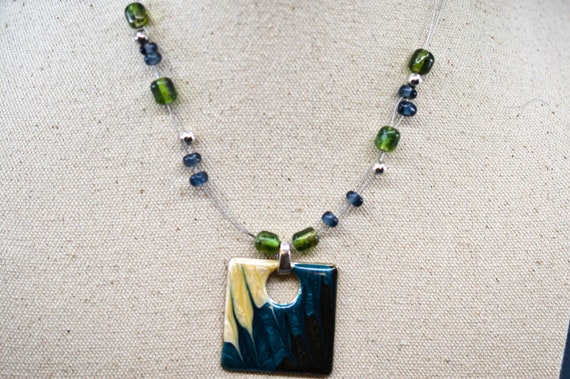 Blue tone, womens fashion necklace - image 1