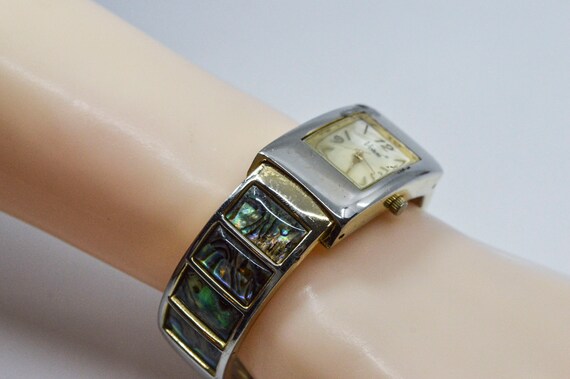 Gold tone with mop on dial and bracelet womens cu… - image 2