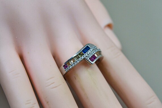 SILVER925 COLORFUL STONE RING/シルバー/リング Amazon.com: 925 Sterling Silver Genuine and Simulated 14