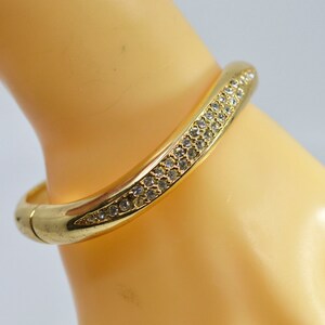 Gold tone with crystals womens, cuff bracelet