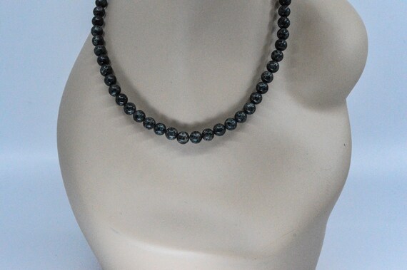 Dark Green Round Beads Womens Stretch Necklace - Etsy