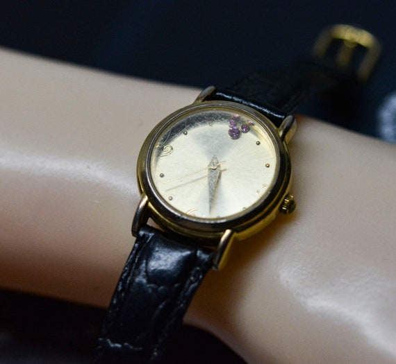 Disney Time works gold tone with Mickey Mous crystal … Gem