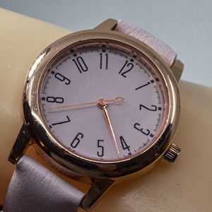 Rose gold tone with pink dial and matchin pink wrist bracelet womens , fashion , classic minimalist deisgn watch