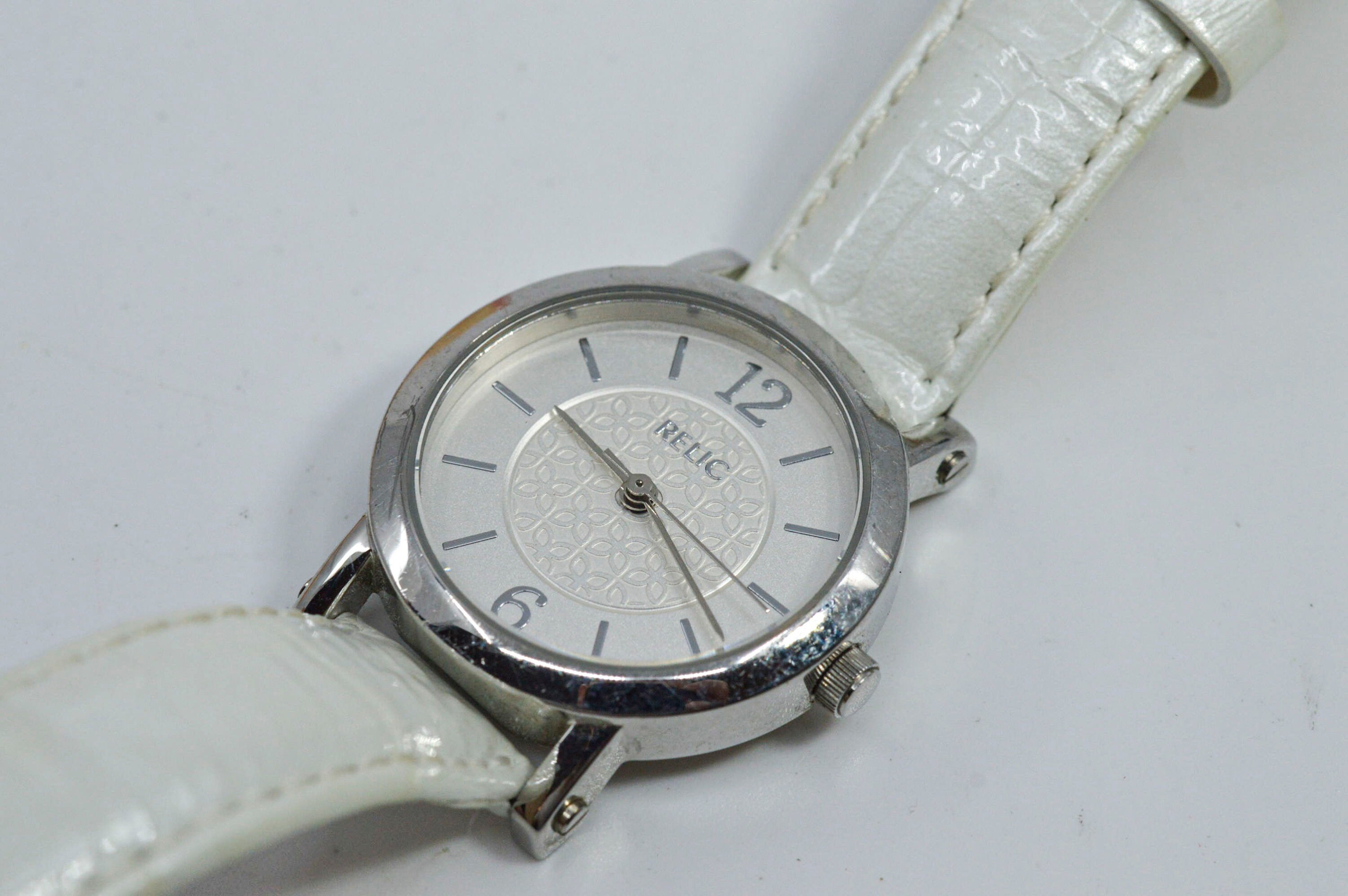 Relic Silver and White Tone Womens Fashion Wrist Watch - Etsy