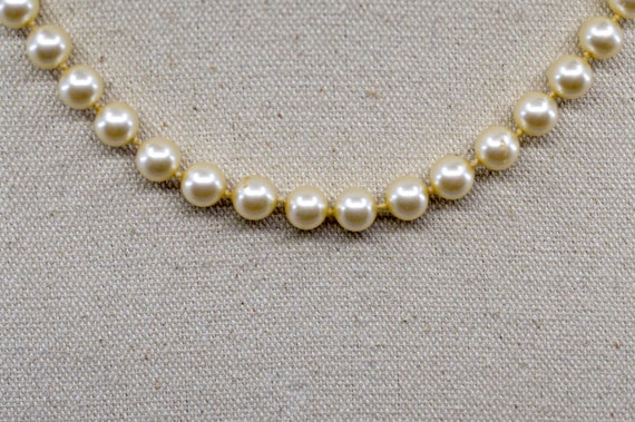 Gold and white tone, faux beads, womens necklace - image 2