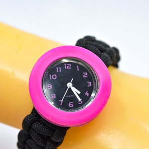 Pink and black tone, womens, fashion watch