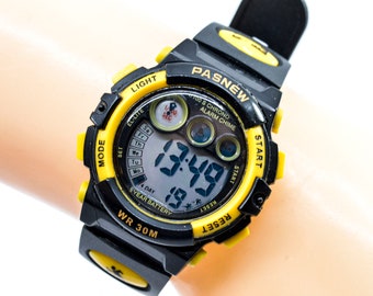 Yellow and Black Tone Womens Digital Wrist Watch Etsy