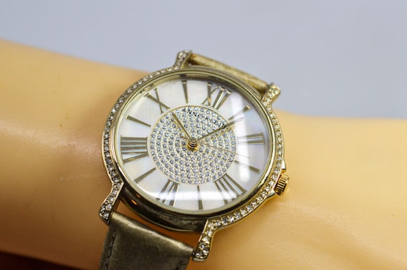 Anne Klein gold tone womens fashion watch - image 1