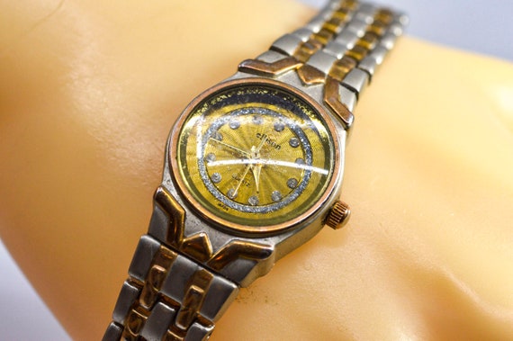 Ellison Steel and Copper Tone Womens Quartz Wrist Watch Etsy