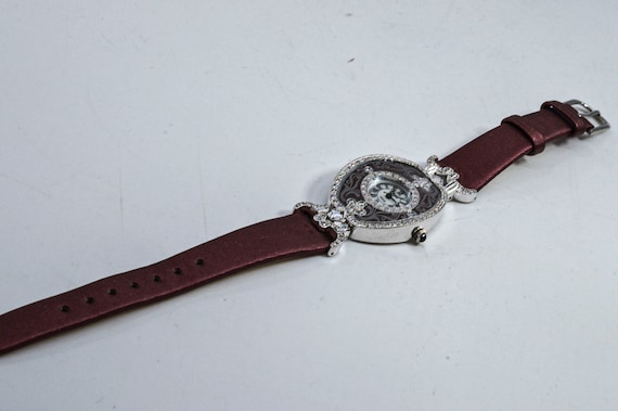 DmQ silver tone with crystals womens wrist watch - image 2