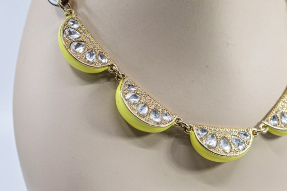 Gold and yellow tone  with crystal womens fashion… - image 2