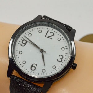 Black tone womens fashion watch