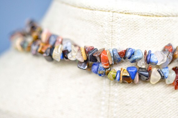 Multi color , chip beads, womens long necklace - image 6