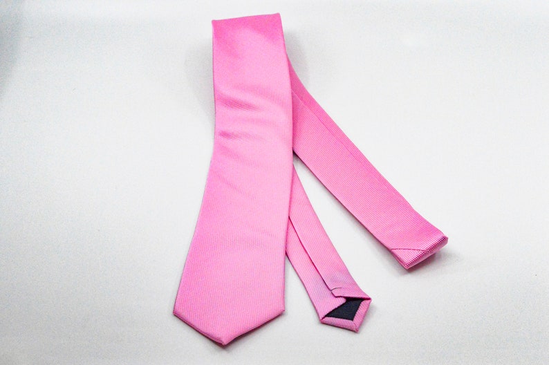 Pink color silk mens neck tie