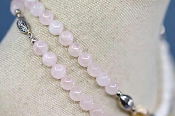 White and pink tone, womens beaded necklace - image 5