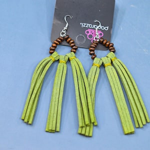 Large green tone, womens fashion earrings