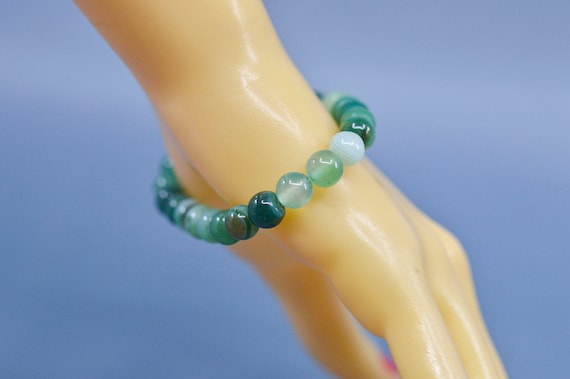 Green tone,womens,beaded,stretch bracelet - image 2