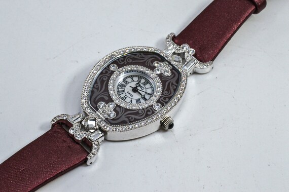 DmQ silver tone with crystals womens wrist watch - image 3