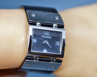 Silver and black tone, women's watch