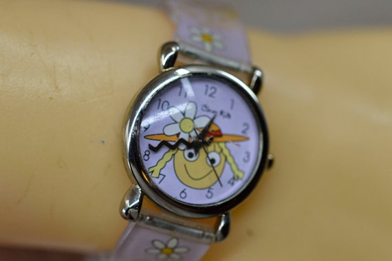 Silver Tone With Blue Dial Children Wrist Watch Etsy