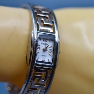 Silver and gold tone, womens, cuff watch