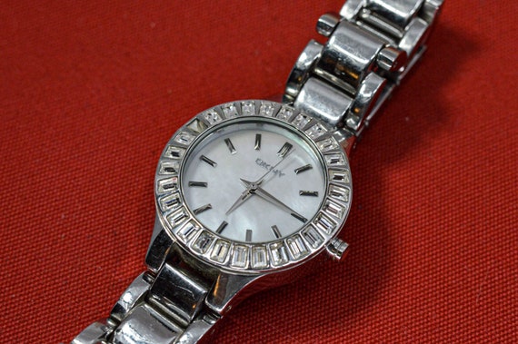 Guess Steel Tone With Mop Dial Womens Fashion Watch - Etsy