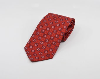 Hart Schaffner Marx red tone mens necktie