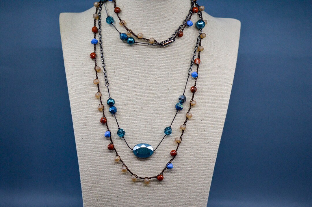 Multi Color Tone, Womens Pair, Beaded Necklaces - Etsy