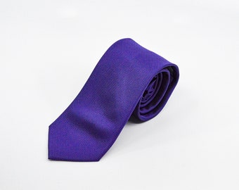 Purple tone mens silk necktie