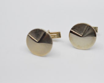 Vintage gold tone mens cuff links