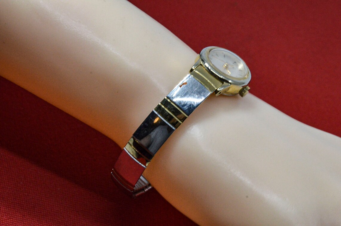 Timex Gold and Silver Tone Watch Womens Watchtwo Tone Watch Etsy