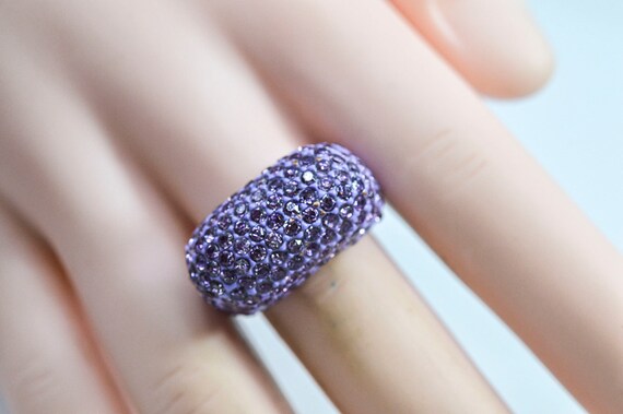 Purple tone with crystals, womensadjustable ring,… - image 2