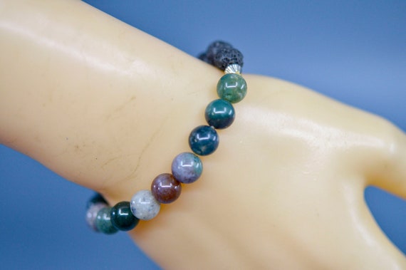 Green tone, womens beaded bracelet - image 2
