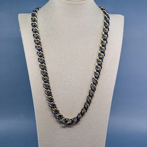 Blue and gold tone, women&#39;s fashion necklace