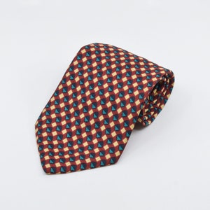 G.J Cahn red tone mens necktie