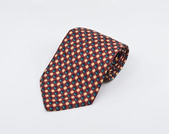 G.J Cahn red tone mens necktie