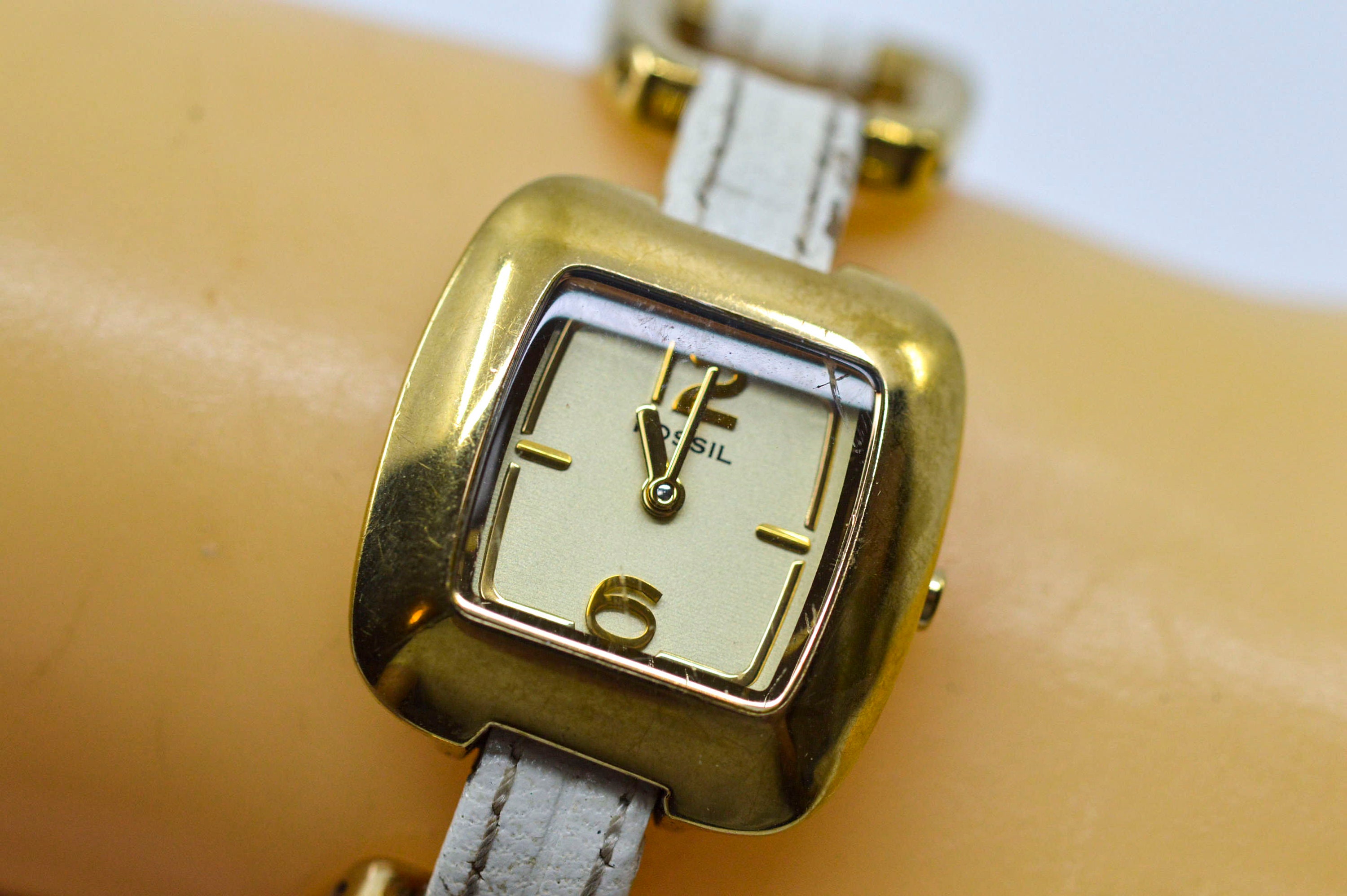 White & gold bling Fossil watch w/ box ?? FOSSIL Fenmore Mens Multifunction Watch, Two-Tone Gold  main image 2