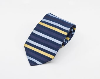 Tommy Hilfiger blue and yellow tone mens necktie