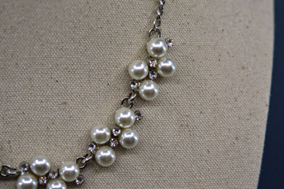 Silver tone with faux pearl beads, womens fashion… - image 3
